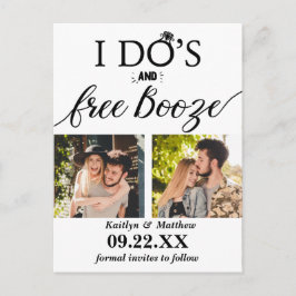 Ik heb de beste en gratis Booze Moderne bruiloft o Aankondigingskaart