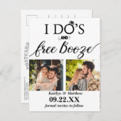 Ik heb de beste en gratis Booze Moderne bruiloft o Aankondigingskaart (Voorkant / Achterkant)
