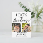 Ik heb de beste en gratis Booze Moderne bruiloft o Aankondigingskaart (Staand voorkant)