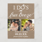 Ik heb de beste en gratis Booze Moderne bruiloft o Aankondigingskaart (Voorkant)