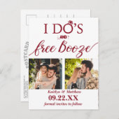 Ik heb de beste en gratis Booze Moderne bruiloft o Aankondigingskaart (Voorkant / Achterkant)