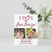 Ik heb de beste en gratis Booze Moderne bruiloft o Aankondigingskaart (Staand voorkant)