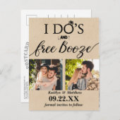 Ik heb de beste en gratis Booze Moderne bruiloft o Aankondigingskaart (Voorkant / Achterkant)