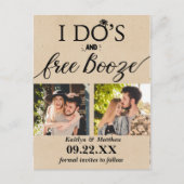 Ik heb de beste en gratis Booze Moderne bruiloft o Aankondigingskaart (Voorkant)