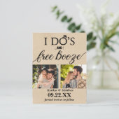 Ik heb de beste en gratis Booze Moderne bruiloft o Aankondigingskaart (Staand voorkant)