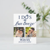 Ik heb de beste en gratis Booze Moderne bruiloft o Aankondigingskaart (Staand voorkant)