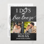 Ik heb de beste en gratis Booze Moderne bruiloft o Aankondigingskaart (Voorkant / Achterkant)