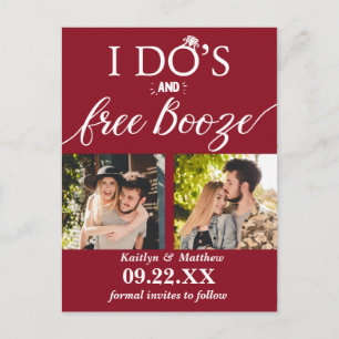 Ik heb de beste en gratis Booze Moderne bruiloft o Aankondigingskaart