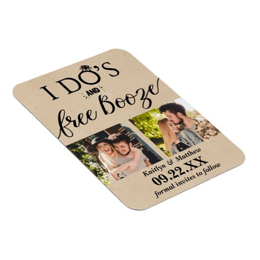 Ik heb de beste en gratis Booze Moderne bruiloft o Magneet (Rechterzijde)