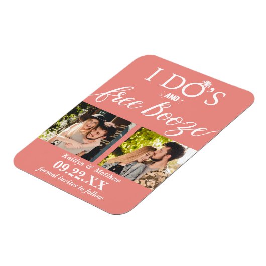 Ik heb de beste en gratis Booze Moderne bruiloft o Magneet (Linkerzijde)