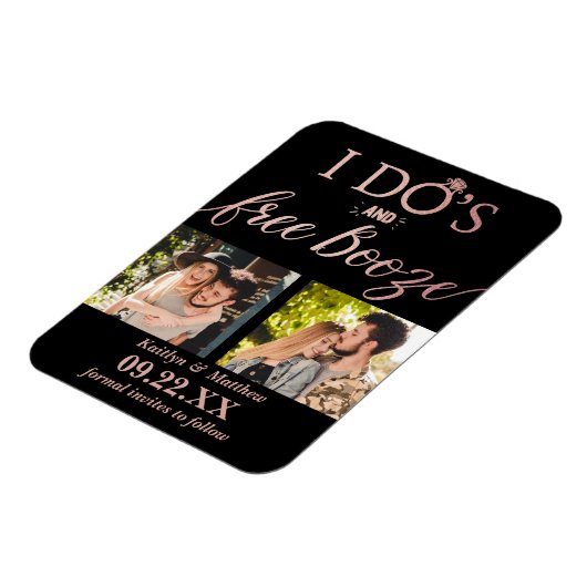 Ik heb de beste en gratis Booze Moderne bruiloft o Magneet (Linkerzijde)