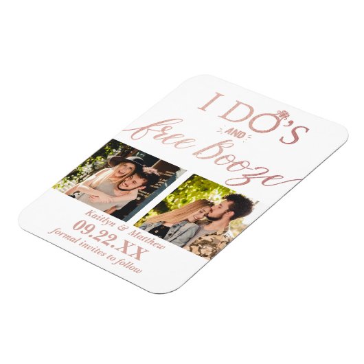 Ik heb de beste en gratis Booze Moderne bruiloft o Magneet (Linkerzijde)