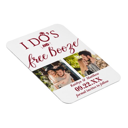 Ik heb de beste en gratis Booze Moderne bruiloft o Magneet (Rechterzijde)