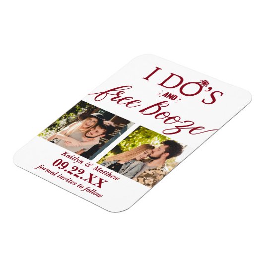 Ik heb de beste en gratis Booze Moderne bruiloft o Magneet (Linkerzijde)