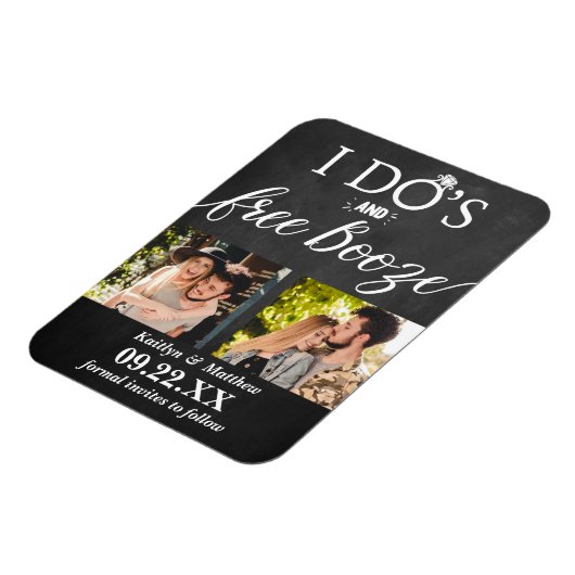 Ik heb de beste en gratis Booze Moderne bruiloft o Magneet (Linkerzijde)