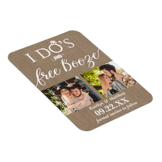 Ik heb de beste en gratis Booze Moderne bruiloft o Magneet (Rechterzijde)