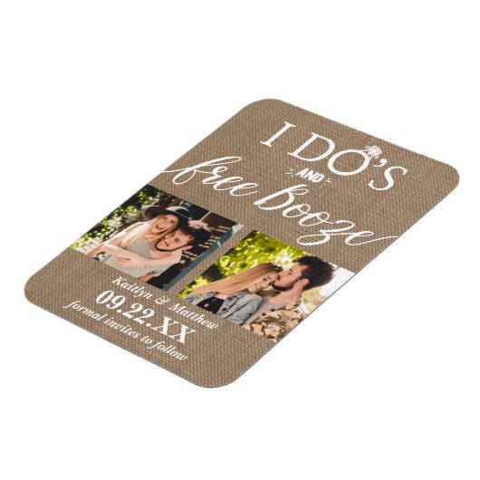 Ik heb de beste en gratis Booze Moderne bruiloft o Magneet (Linkerzijde)