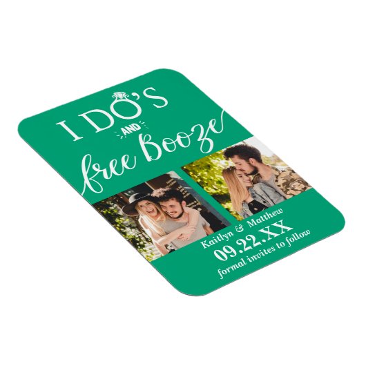 Ik heb de beste en gratis Booze Moderne bruiloft o Magneet (Rechterzijde)