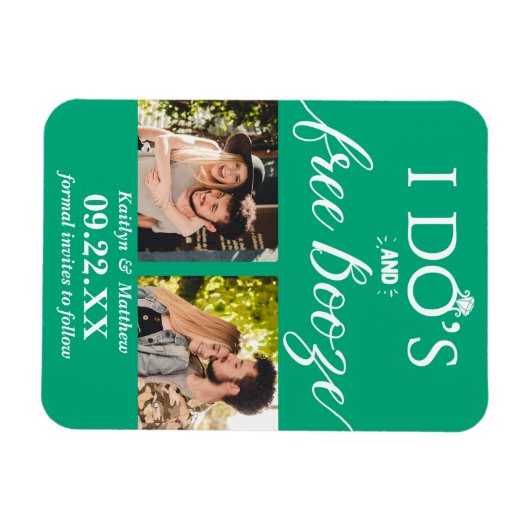 Ik heb de beste en gratis Booze Moderne bruiloft o Magneet (Horizontaal)