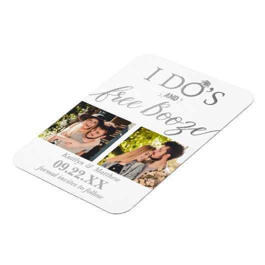 Ik heb de beste en gratis Booze Moderne bruiloft o Magneet (Linkerzijde)