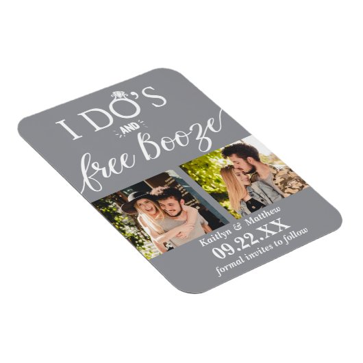 Ik heb de beste en gratis Booze Moderne bruiloft o Magneet (Rechterzijde)