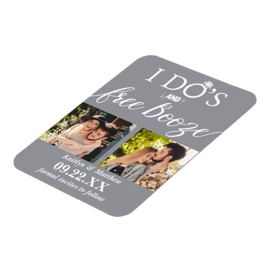 Ik heb de beste en gratis Booze Moderne bruiloft o Magneet (Linkerzijde)