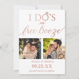 Ik heb de beste en gratis Booze Moderne bruiloft o Save The Date