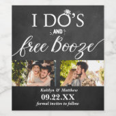 Ik heb de beste en gratis Booze Moderne bruiloft o Wijn Etiket (Enkel label)