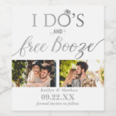 Ik heb de beste en gratis Booze Moderne bruiloft o Wijn Etiket (Enkel label)