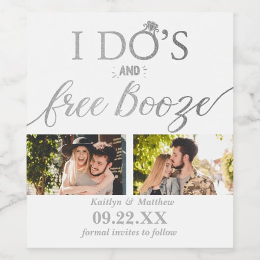 Ik heb de beste en gratis Booze Moderne bruiloft o Wijn Etiket (Enkel label)