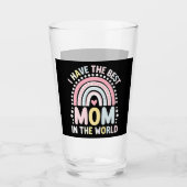 Ik Heb De Beste Moeder In De Wereld Boho Regenboog Glas (Voorkant)