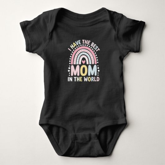 Ik heb de beste moeder in de wereld Boho regenboog Romper (Voorkant)