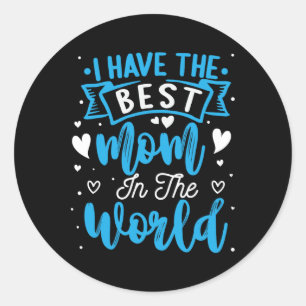 Ik heb de beste moeder in de wereld peuter jongen ronde sticker