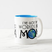 Ik heb de beste moeder op de wereld tweekleurige koffiemok (Voorkant rechts)