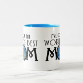Ik heb de beste moeder op de wereld tweekleurige koffiemok (Center)
