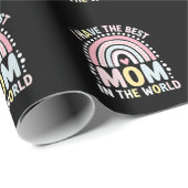 Ik heb de beste moeder ter wereld, Boho Rainbow Cadeaupapier (Rol Hoek)