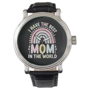Ik heb de beste moeder ter wereld Boho regenboog Horloge
