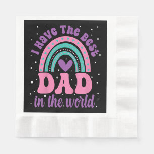 Ik heb de beste papa in de wereld Peuter Meisje Va Servet
