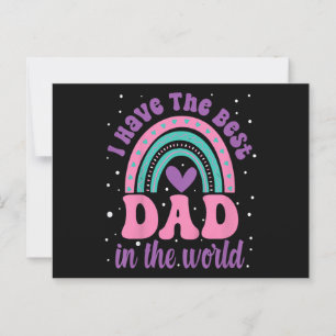 Ik heb de beste vader in de wereld peuter meisje g briefkaart