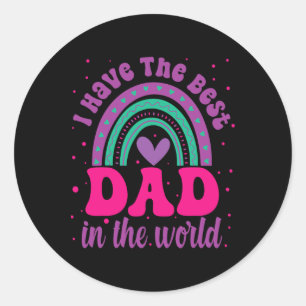 Ik heb de beste vader ter wereld op Vaderdag Ronde Sticker