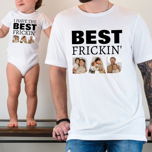 Ik heb de beste verdomde papa fotocollage romper