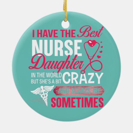 Ik heb de beste verpleegster. keramisch ornament (Achterkant)