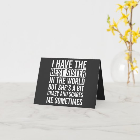 Ik heb de beste zus ter wereld kaart (Gele Bloem)