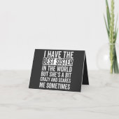 Ik heb de beste zus ter wereld kaart (Voorkant)