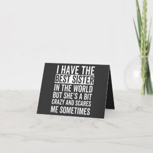 Ik heb de beste zus ter wereld kaart