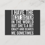 Ik heb de beste zus ter wereld visitekaartje (Voorkant)