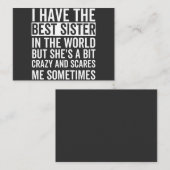 Ik heb de beste zus ter wereld visitekaartje (Voorkant / Achterkant)