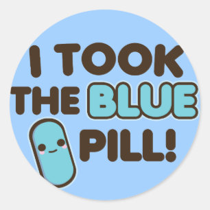 Ik heb de blauwe pil genomen! ronde sticker