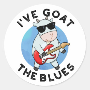 Ik heb de Blues Funny Animal Pun. Ronde Sticker
