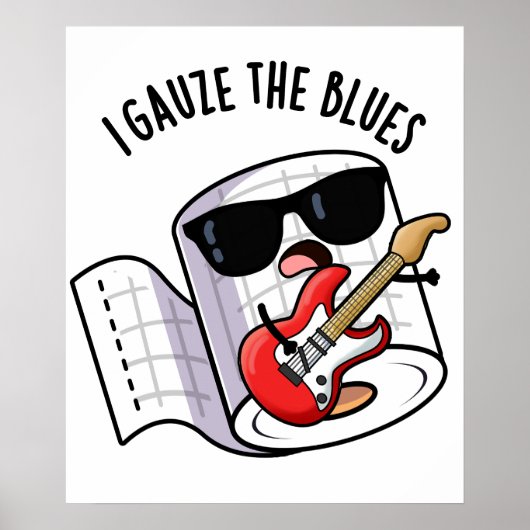 Ik Heb De Blues Grappige Eerste Hulp Punt  Poster (Voorkant)